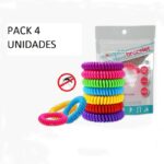 Pulseras repelentes mosquitos Pack 4 unidades