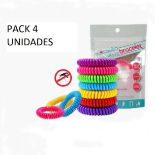 Pulseras repelentes mosquitos Pack 4 unidades